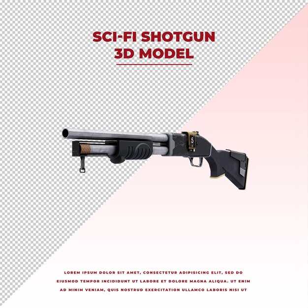 PSD sci-fi shotgun