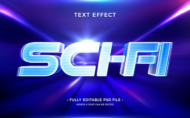 PSD sci-fi text effect design