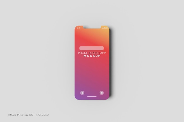 Screen phone ui ux app presentation mockup