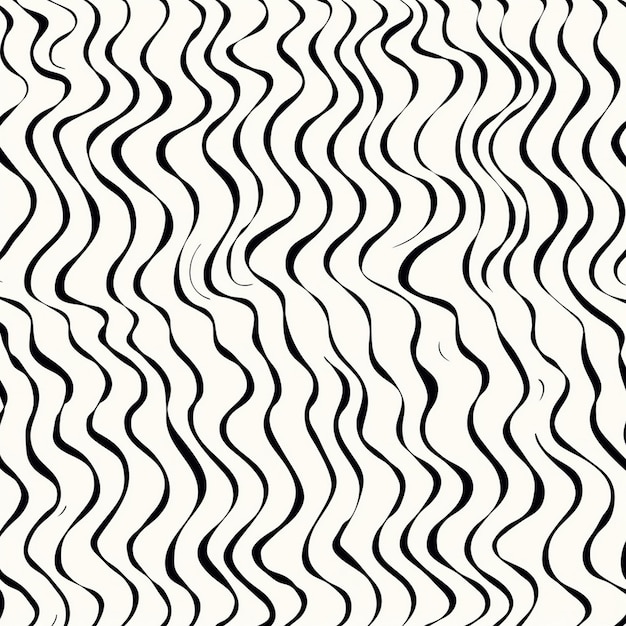 PSD seamless black and white simple line pattern with small curved lines simple seamless style