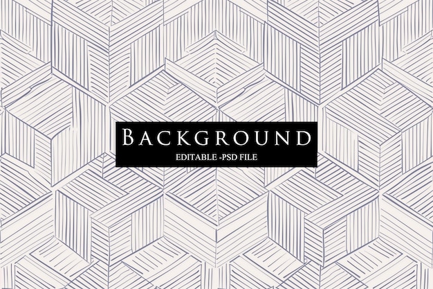 PSD a seamless pattern of isometric simple line art in a tileable monochrome style with a white backgro