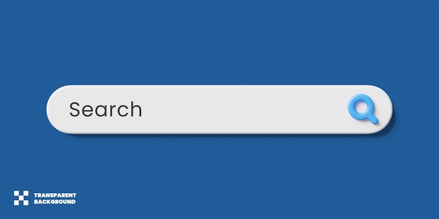 PSD search bar 3d template design