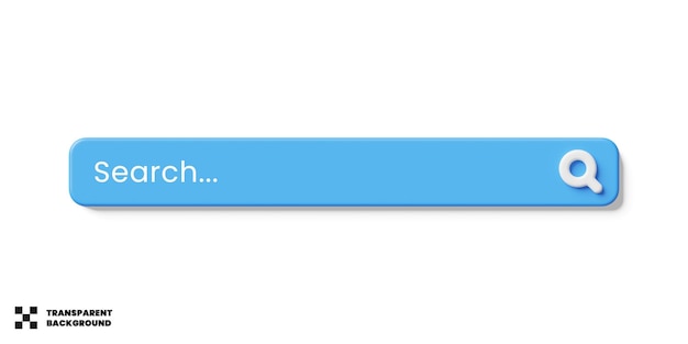 PSD search bar template design 3d isolated