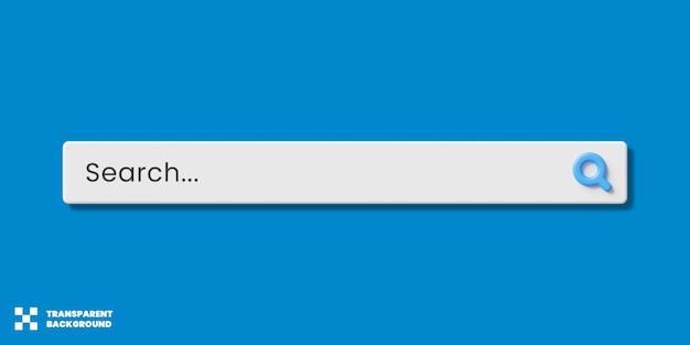 PSD search bar template design 3d