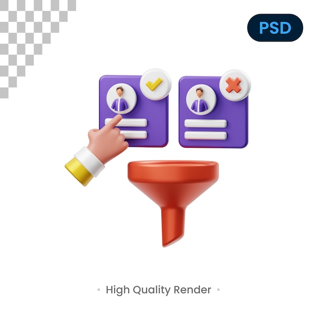 Selection 3D Render Illustration Premium Psd