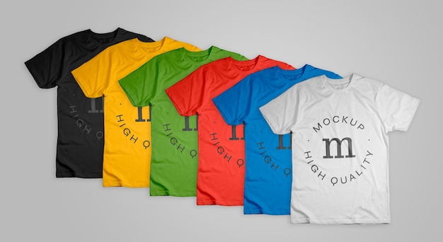 Set of color tshirts