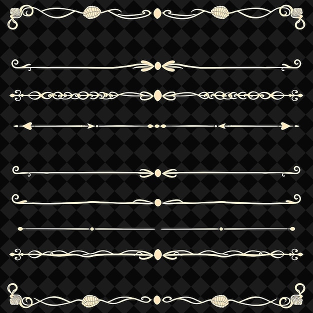 PSD a set of decorative frames with gold and white borders