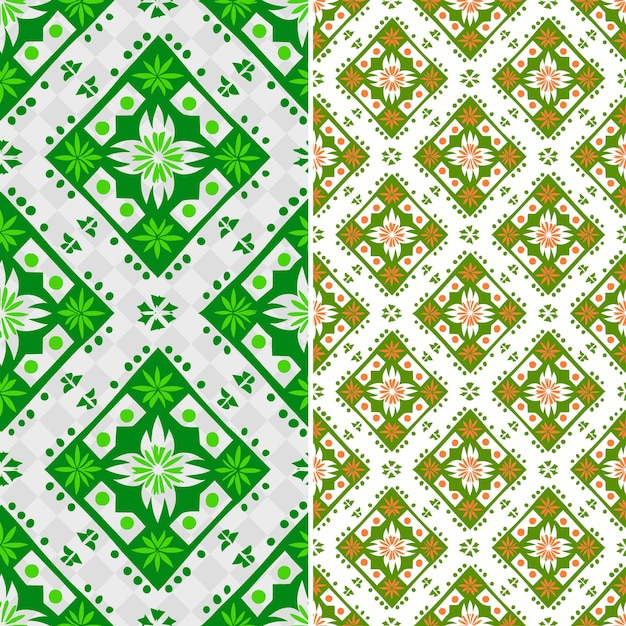 set of seamless patterns with the image of a set of geometric patterns