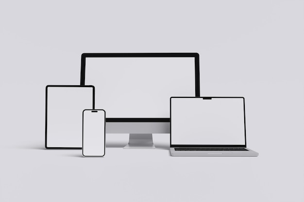 PSD a set of three white cubes with a white background