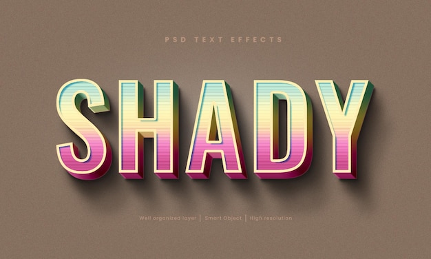 PSD shady vintage movie text effect