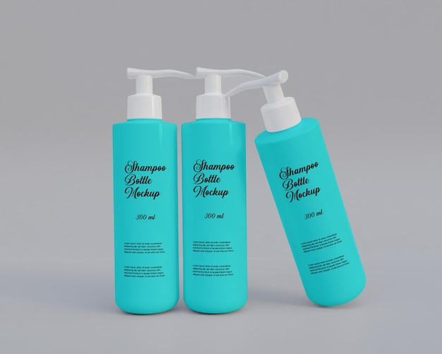 Shampoo bottle mockup