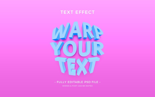 Shapes text effect