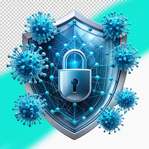 PSD shield icon health care concept protection against viral microbes