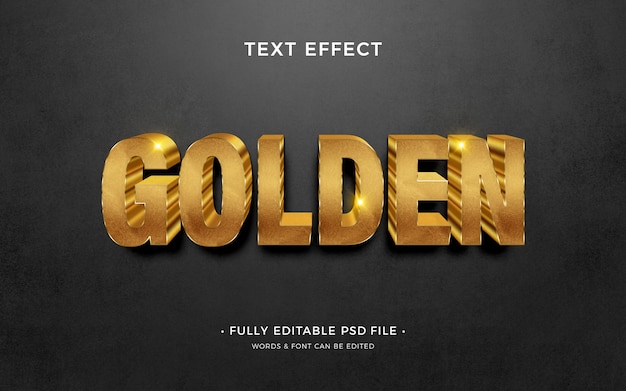 Shiny golden text effect