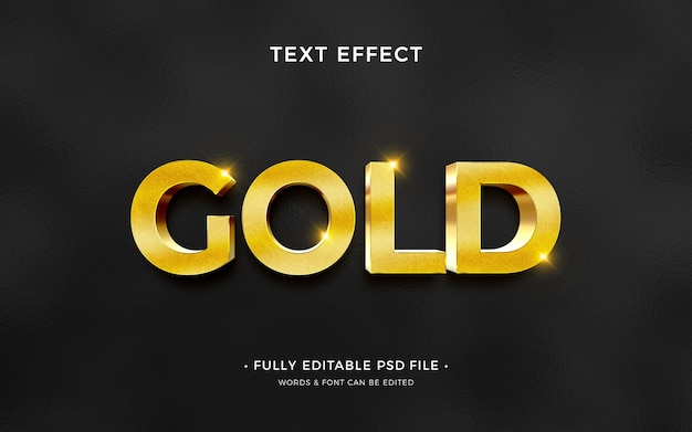 Shiny golden text effect