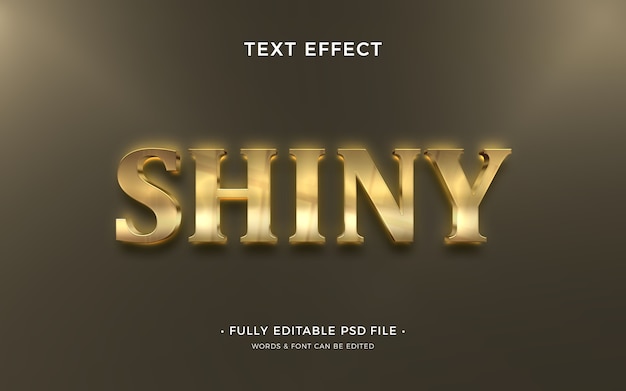 Shiny text effect design