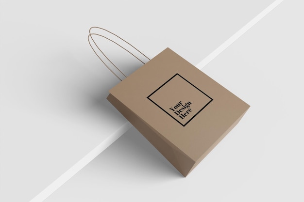 Shopping bag mockup design isolated