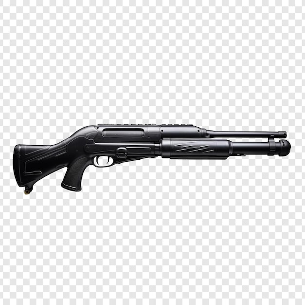 PSD shotgun isolated on transparent background