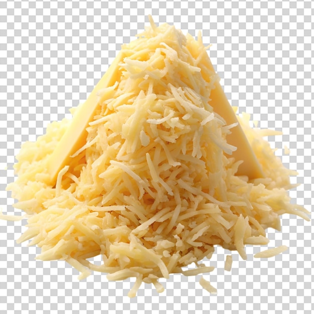 PSD shredded cheese on transparent background