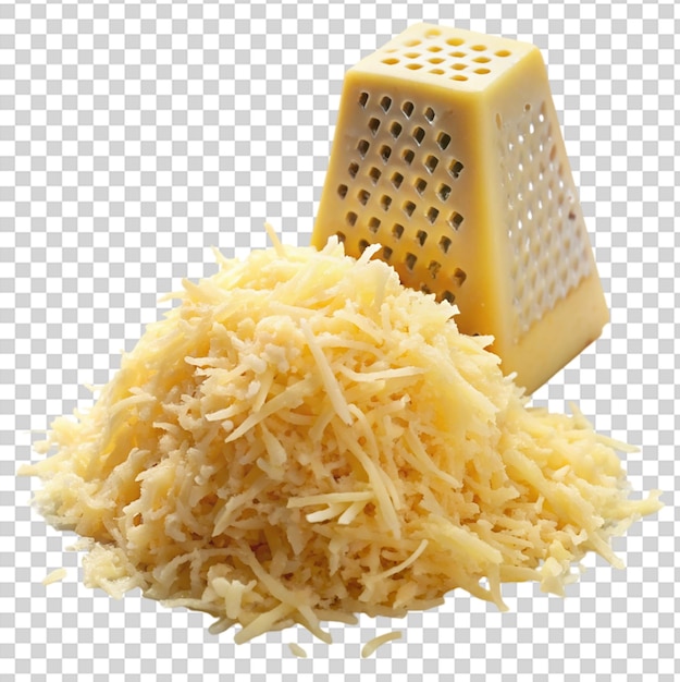 PSD shredded cheese on transparent background