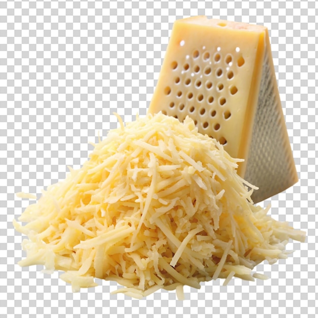 PSD shredded cheese on transparent background