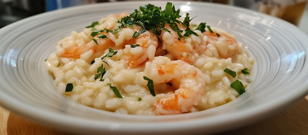 PSD shrimp risotto dish