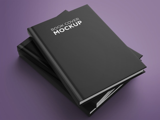 Side view minimalist book cover mock-up arrangement