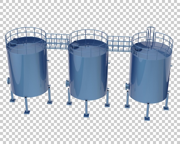 PSD silos na przezroczystym tle ilustracja renderowania 3d