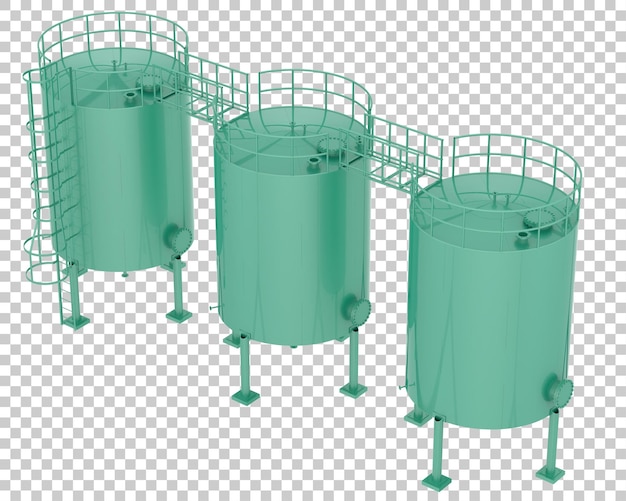 PSD silos na przezroczystym tle ilustracja renderowania 3d