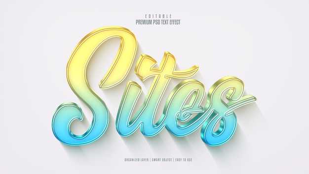 PSD site editable premium psd 3d text effect