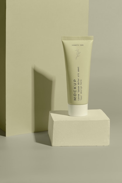 PSD skin care cosmetic tube mockup