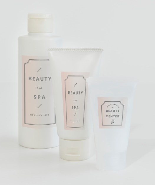 PSD skincare packaging mockup