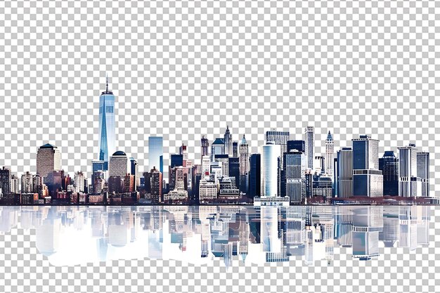 PSD the skyline of a bustling city depicted in a striking 3d style emerges prominently