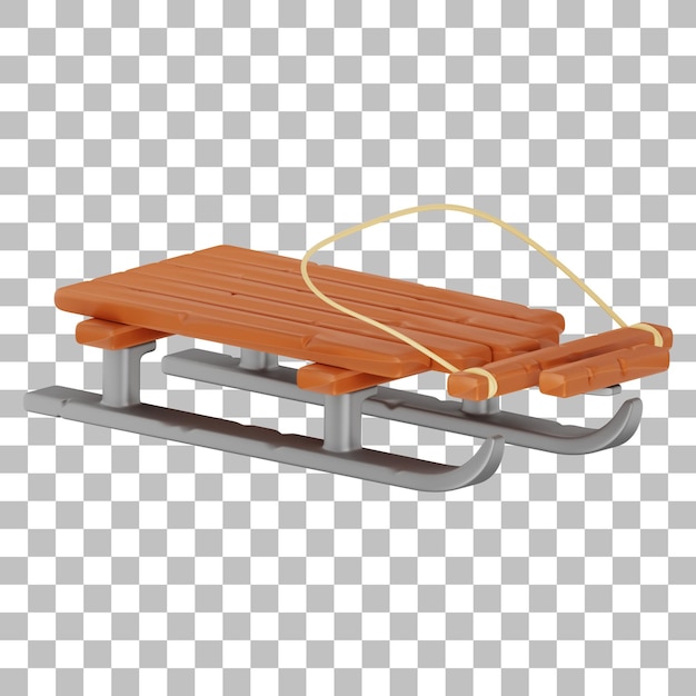 Sled 3D Illustration