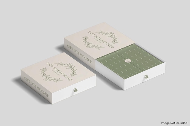 PSD sliding gift box mockup