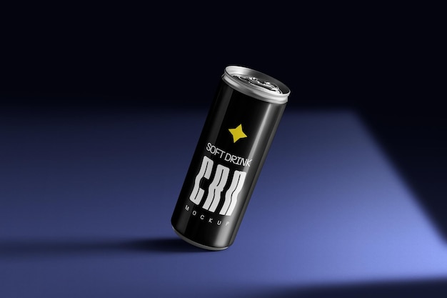 Slim Soft Drink Can Mockup