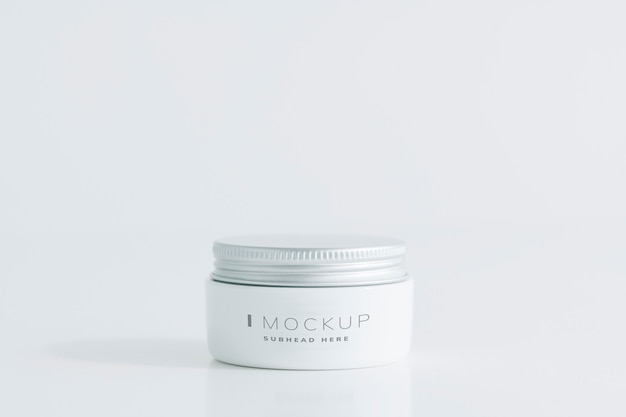 PSD small face cream can mockup