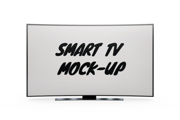 PSD smart tv mock-up isolated