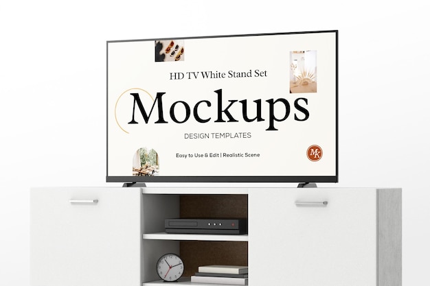 PSD smart tv mockup psd template editable background