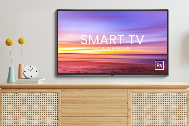 PSD smart tv mockup template design psd