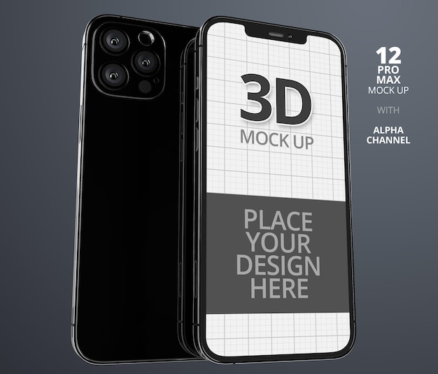 PSD smartphone mockup design rendering isolated