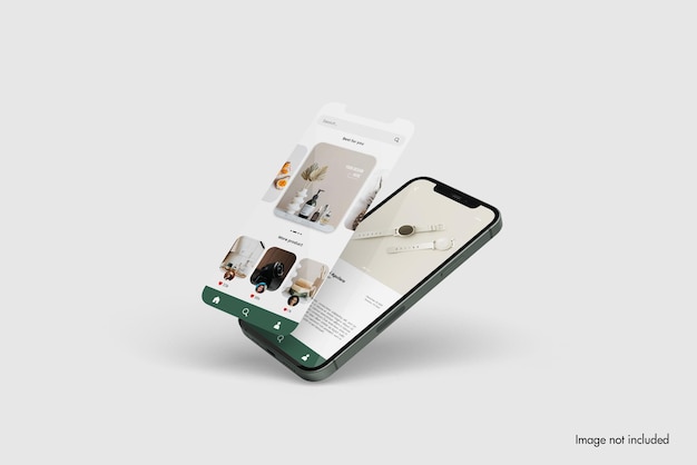 Smartphone and screen mockup