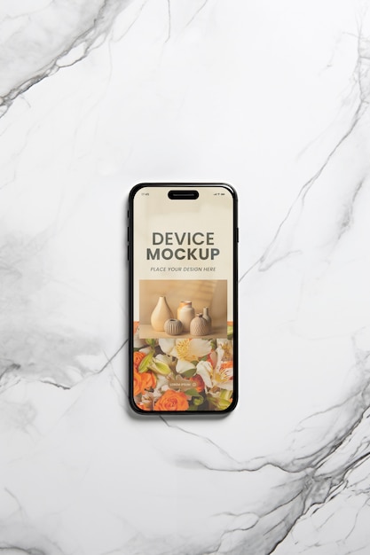 Smartphone with nordic style mockup