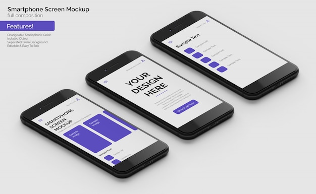 Smartphones mockup