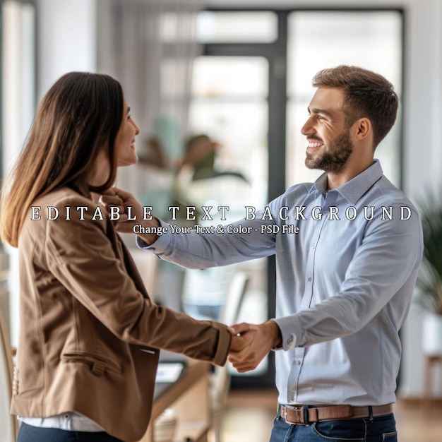 PSD smiling couple with warm colors