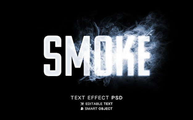 Smoke text effect writing