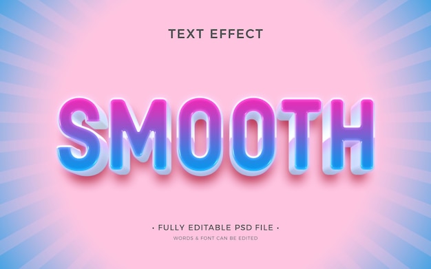 PSD smooth text effect