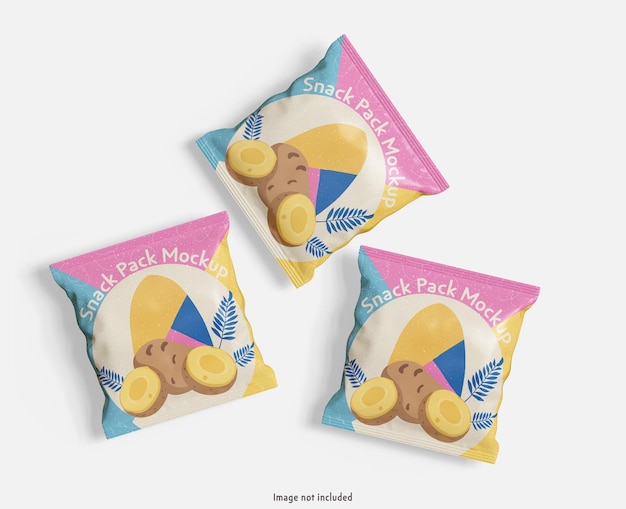 PSD snack packaging mockup psd file editable