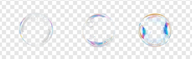 PSD soap bubble on transparency background