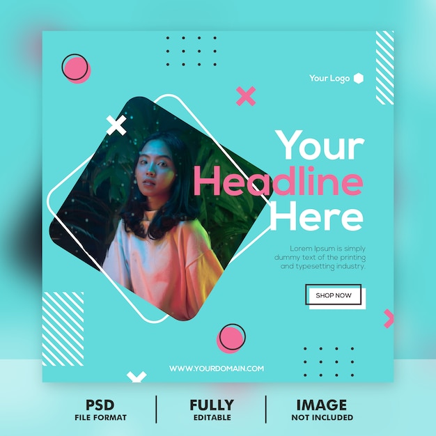 Social media instagram post template